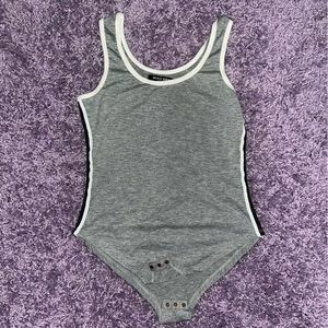 grey tank top bodysuit